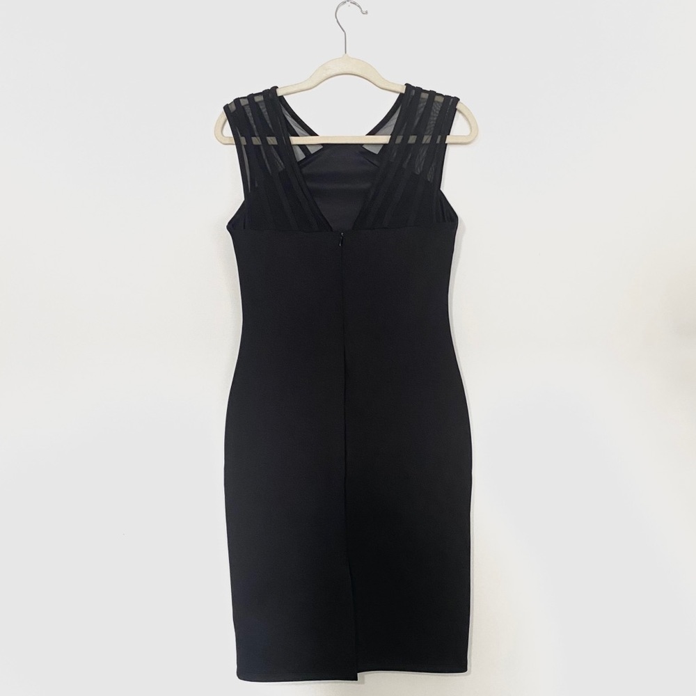 Black Dress with Mesh Details - Picture 3 of 6